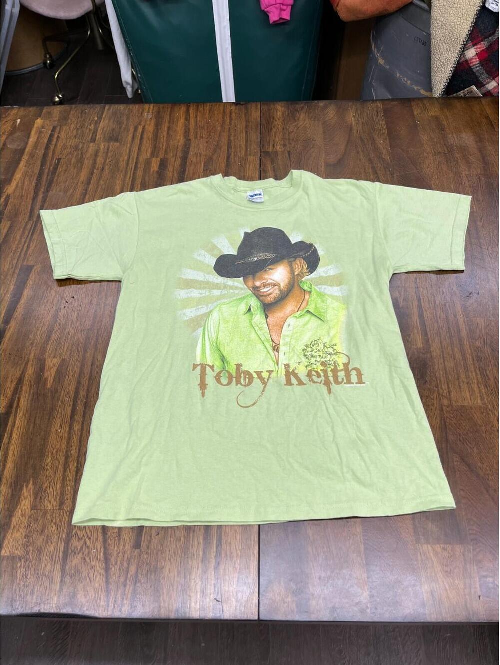 Toby Keith Tour Shirt Mens Medium Green 2008 Biggest Baddest Country Concert Tee
